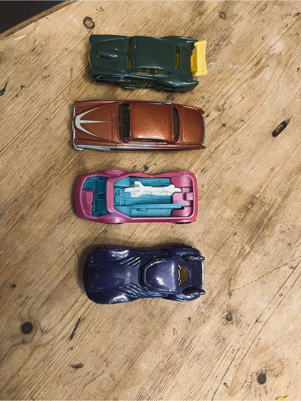 Hot Wheels  Toy Cars VTG Lot of Four Colorful Collectible Mini Vehicles